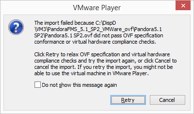 vmware error